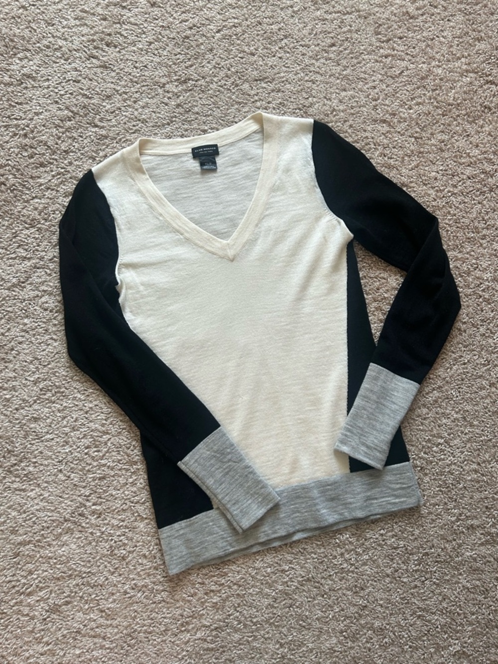 Club Monaco Colour block V-Neck Sweater